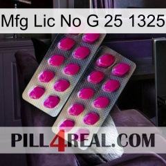 Mfg Lic No G 25 1325 10